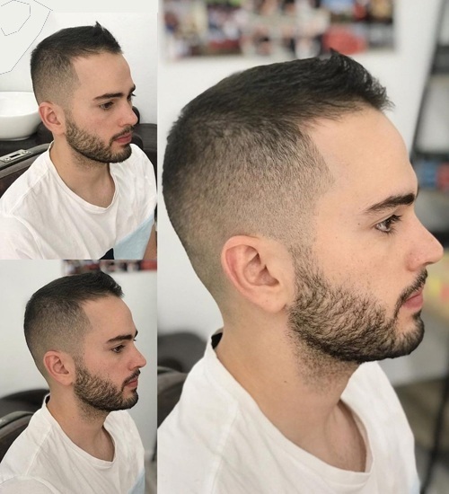 Trendy Zero Cut Hairstyles with Beard